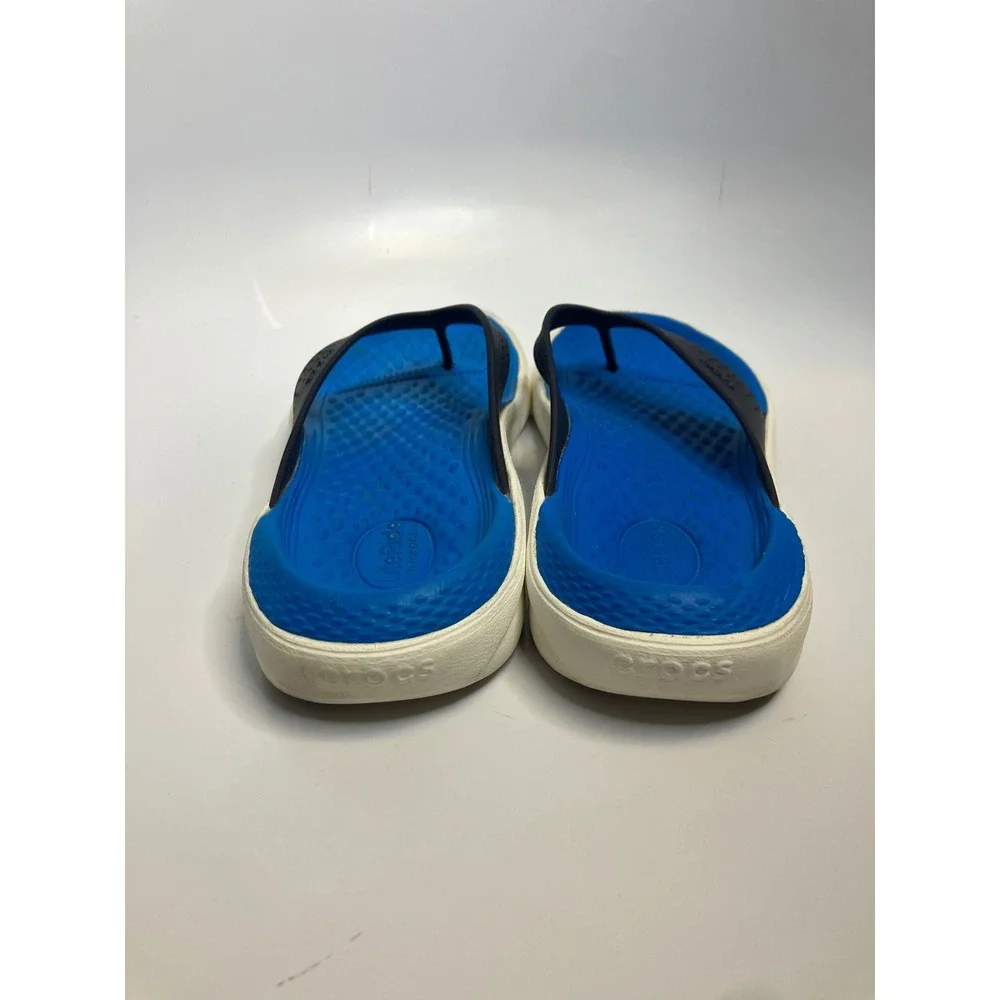 Crocs LiteRide Flip Flops Mens 7 Womens 9 Blue Good Comfort Casual Sandals